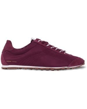 Anine Bing Zapatillas Con Paneles De Ante Y Cordones - Morado