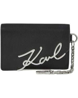 Karl Lagerfeld K/signature チェーンウォレット - ブラック