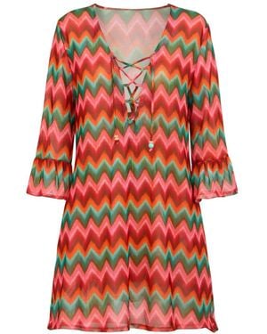 Banana Moon Túnica de playa Acelo Nalikatul - Rojo