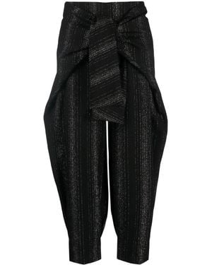 Stella McCartney Lurex-Detail Balloon-Leg Trousers - Black