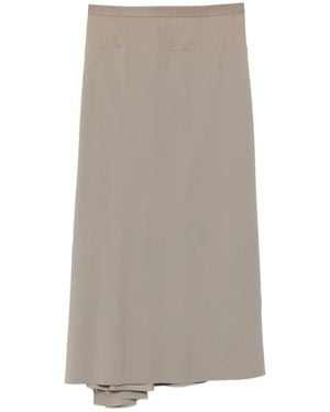 Rick Owens Gedrapeerde Midi-Rok - Grijs
