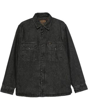 Filson Faded-Effect Pocket-Detail Overshirt - Black