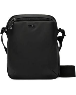 BOSS Sacoche À Plaque Logo - Black