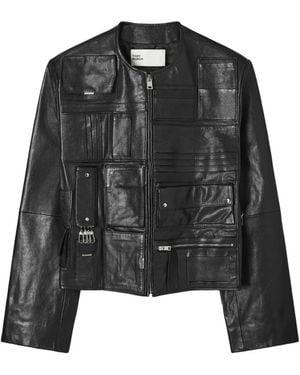 Tory Burch Pocket Leather Jacket - Black