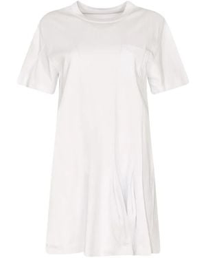 Sacai T-Shirt Dress - White