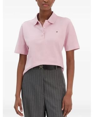 Tommy Hilfiger 1985 Collection Flag Pique Polo Shirt - Pink