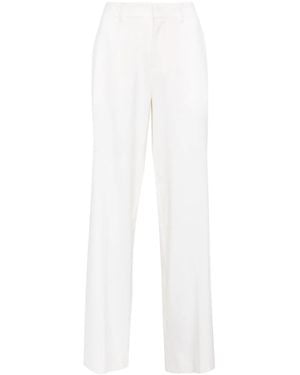 P.A.R.O.S.H. Lillie Pressed-Crease Wide-Leg Pants - White