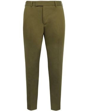 PT Torino Pantaloni in cotone e lino - Verde