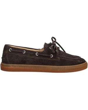 COPENHAGEN Lace-Up Boat Shoes - Brown