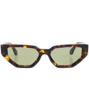 Golden Goose Rectangular-Style Sunglasses With Havana Frame - Brown