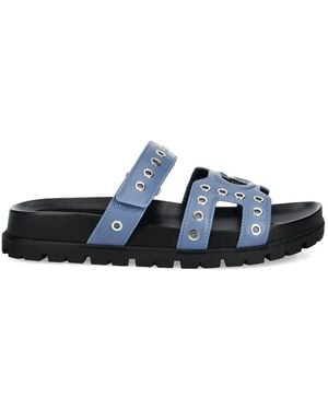 Guess Eyelet Strap Slides - Blue