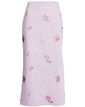Silvia Tcherassi Atira Striped Midi Skirt - Pink
