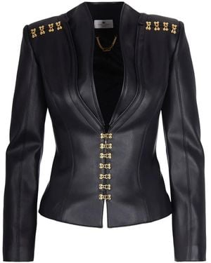 Elisabetta Franchi Jacke mit Verzierungen - Schwarz