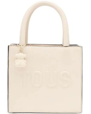Tous Mini Cube Embossed Tote Bag - White