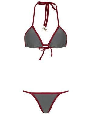 Amir Slama X Jade Picon Triangle-Top Bikini - White