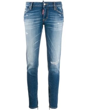 DSquared² Distressed Skinny Jeans - Blue