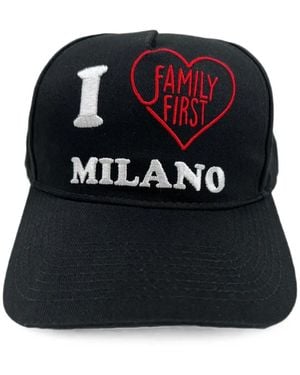 FAMILY FIRST Embroidered Baseball Cap - Black