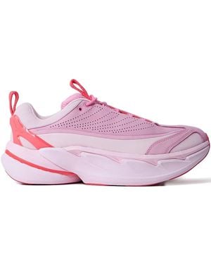 Hoka One One Elevon X Perforated Lace-Up Trainers - Pink