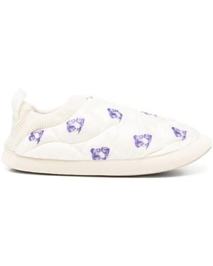 Undercover Graphic-Print Slippers - White