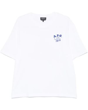 A.P.C. Logo-Print T-Shirt - White