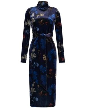 Cara Cara Piper Floral-Print Midi Dress - Blue