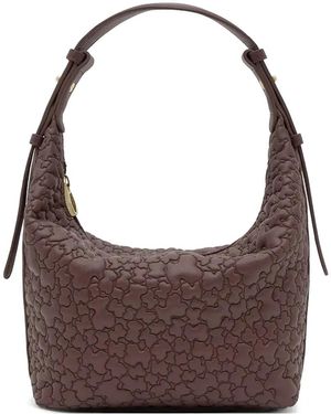 Tous Flower-Pattern Adjustable Cross Body Bag - Brown