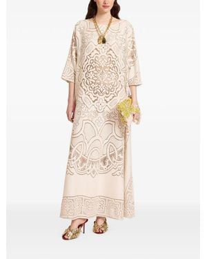 La DoubleJ Lacey Muumuu Dress - Natural