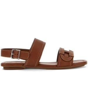 Hogan Flache Sandalen - Braun