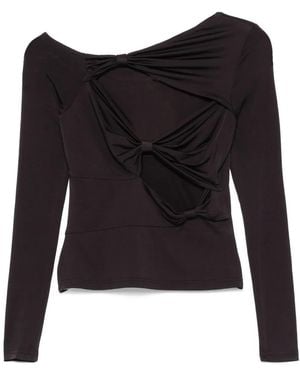 Cult Gaia Stretch-Jersey Cut-Out Top - Black