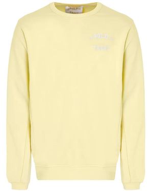 In Gold We Trust The Slim 2.0 Logo-Print Sweatshirt - Yellow