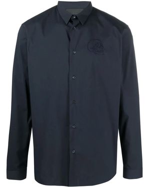 Philipp Plein Embroidered Skull Buttoned Shirt - Blue