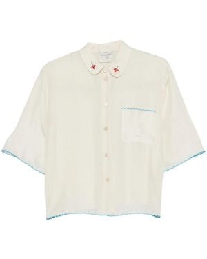 forte_forte Scallop-Trim Shirt - White