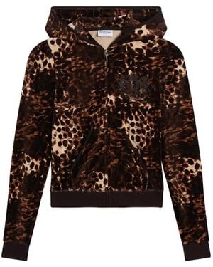 Juicy Couture Kapuzenjacke Mit Leopardenprint Und Puffärmeln - Schwarz