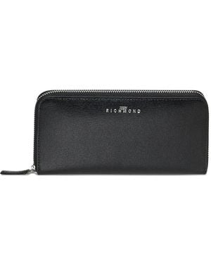 John Richmond Logo Zip Wallet - Black