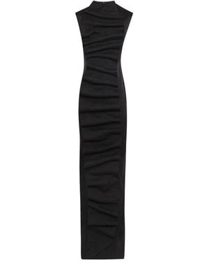 A.W.A.K.E. MODE Draped-Details Maxi Dress - Black