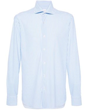 Barba Napoli ストライプ シャツ - ブルー