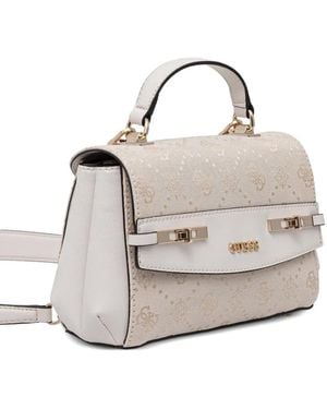 Guess Shopper Met Handgreep En Patroon - Wit