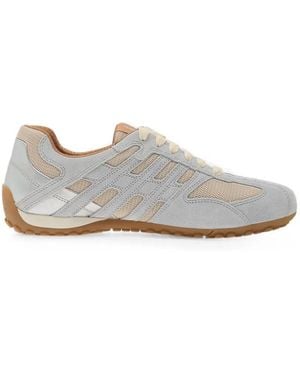 Geox Snake Original Paneled Mesh-Insert Sneakers - White