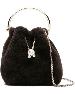 Jimmy Choo Bon Bon Mini-Tasche mit Perlenverzierung - Schwarz