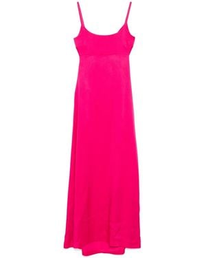 Max Mara Tie-Detailed Maxi Dress - Pink