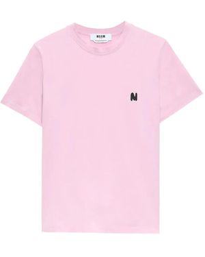 MSGM T-Shirt aus Baumwolle - Pink