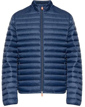 Save The Duck Zip-Up Quilted Jacket - Blue