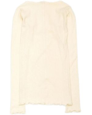 Baserange Pullover Mit Waffelstrick-Muster - Natur