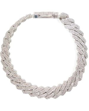 CERNUCCI Iced Prong Cuban Bracelet - White