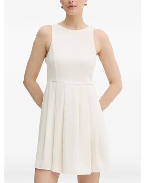 ARMANI EXCHANGE Pleated Sleeveless Mini Dress - White