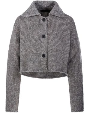 Fabrizio Del Carlo Button-Fastening Cardigan - Gray