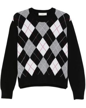 DUNST Maglione A Rombi - Nero