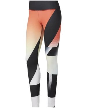Reebok Leggings Con Stampa - Nero