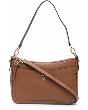 MICHAEL Michael Kors Jet Set Leather Shoulder Bag - Brown