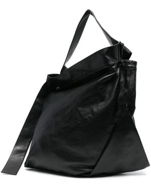 discord Yohji Yamamoto Leather Shoulder Bag - Black